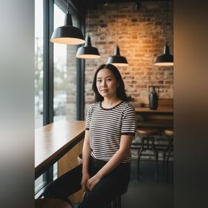 BROOKS BROTHERS Striped Short Sleeve Sweater